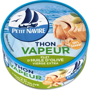 Atún Al Vapor En Aceite De Oliva, 130g - PETIT NAVIRE