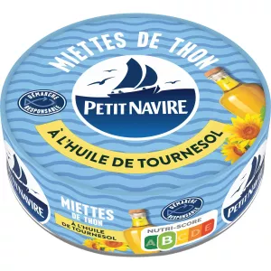 Cá ngừ vụn trong dầu hướng dương 80g - Petit Navire