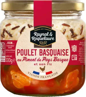 الطبق المطبوخ دجاج باسك مع فلفل من بلد الباسك. 300 جم -  RAYNAL ET ROQUELAURE