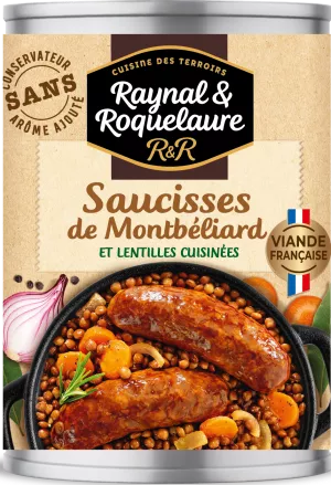 Saucisse Montb Lentille 400g