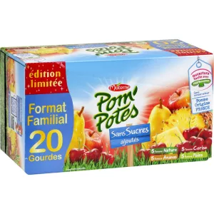 Compote pomme nature 48x90g - POM POTES