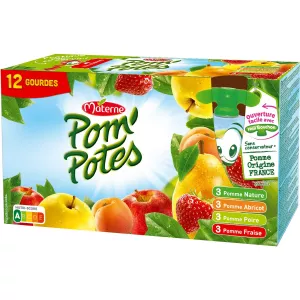 كومبوت متنوع وقرع 12x90 جرام - POM' POTES