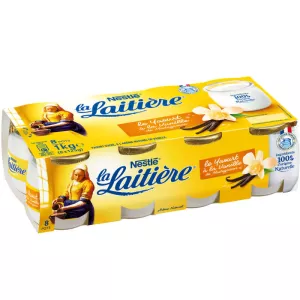 バニラ全乳ヨーグルト 8x125g - La Laitiere