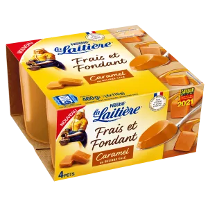 Frische und schmelzende Dessertcreme mit gesalzener Butter und Karamell - LA LAITIERE