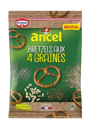 Bretzels aux 4 graines 125g - ANCEL