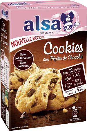 Mistura para biscoitos com gotas de chocolate 240g - ALSA
