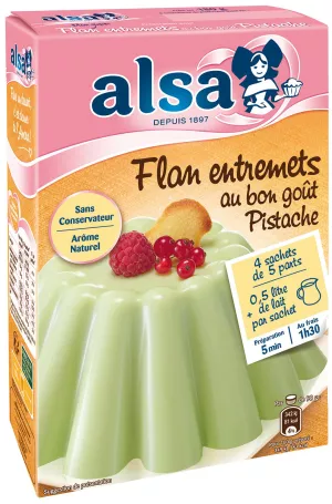 Preparato per flan dolce al pistacchio 180g - ALSA