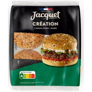 Semi per la creazione di pane per hamburger, x4 260 g - JACQUET