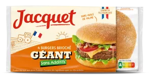 Burger Giganti Di Brioche Senza Zuccheri Aggiunti x 4 320g - JACQUET