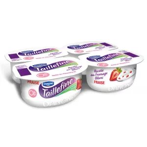 Yaourt au fromage blanc & fraise 0% m.g. 4x120g - TAILLEFINE