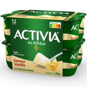 Yaourt vanille bifidus 12x125g - Activia