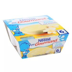 Sabor de baunilha gourmet de 6 meses 4x100g - NESTLE