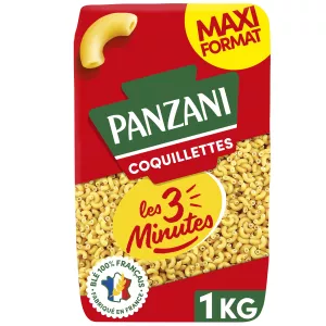 Les 3 Minutes Tambi za Coquillettes ukubwa wa kiuchumi 1kg - PANZANI