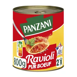 Ravioli pur boeuf, boîte 4/4 800 g - PANZANI