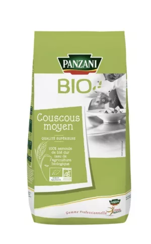 मीडियम ऑर्गेनिक कूसकूस बैग 5 किलो - PANZANI