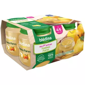 Petits pots pommes poires dès 4/6 mois 4x130g - BLEDINA