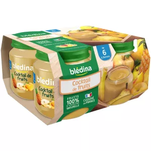Compotes bébé aux fruits dès 6 mois 4x130g - BLEDINA