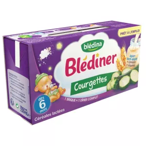 Blédiner zucchini from 6 months 2x250ml - BLEDINA