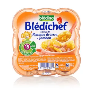 Plat bébé jambon/pommes de terre dès 18mois 260g - BLEDINA