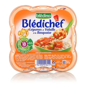 Plat bébé légumes/ volaille à la basquaise dès 18 mois 260g - BLEDINA
