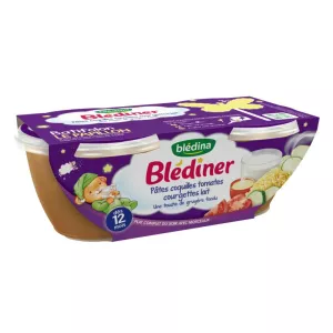 معجون / طماطم / كوسة من 12 شهر 2x200 جرام - BLEDINA