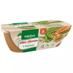 Pots 3 légumes dès 8mois 2x200g - BLEDINA