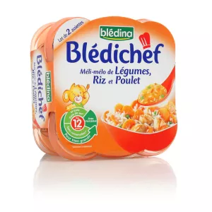 Plat bébé légumes/riz/poulet dès 12 mois - BLEDINA