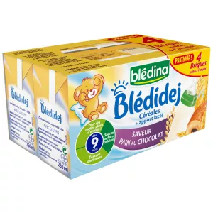 بليديدج بان أو شوكولاتة من 9 أشهر 4 × 250 مل - BLEDINA