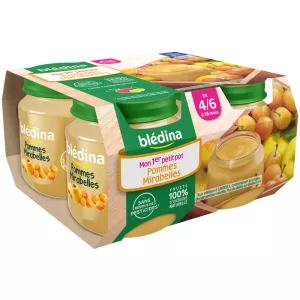 Pot Pomme Mirabelle 4x130g