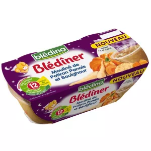 Calabaza/chirivía/bulgur en botes a partir de 12 meses 2x200g - BLEDINA
