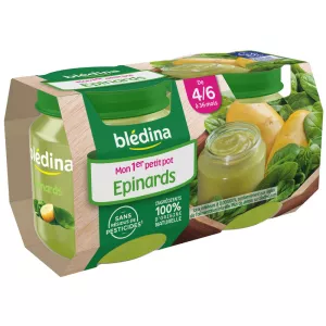 Petits pots épinards 4/6 mois 2x130g - BLEDINA