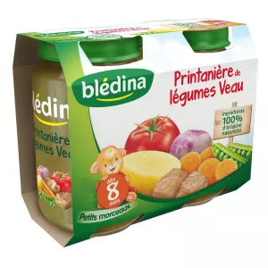 Pots légumes/veau dès 8 mois 2x200g - BLEDINA