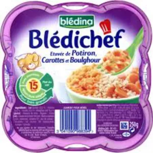 Plat bébé potiron/carottes dès 15m 250g - BLEDINA