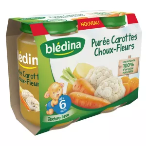 Pots carottes/choux-fleurs dès 6mois 2x200g - BLEDINA
