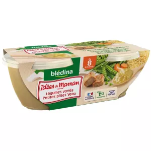 Pots légumes/pâtes/veau dès 8mois 2x200g - BLEDINA