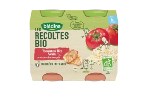 Nồi cơm cà chua hữu cơ từ 6 tháng 2x200g - BLEDINA