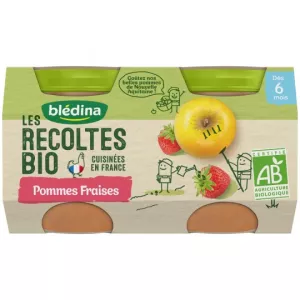 Nước ép táo và dâu hữu cơ từ 6 tháng 2x130g - BLEDINA