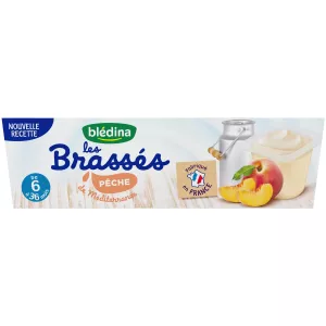 Dessert bébé pêche 6-36 mois 6x95g - BLEDINA