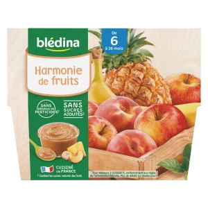 Fruit harmony compotes from 6 months 4x100g - BLEDINA
