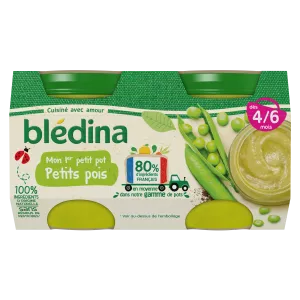我的第一罐豌豆 4 至 6 个月 2x130g - BLEDINA