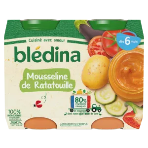 Nồi ăn dặm cho bé từ 6 tháng ratatouille mousseline 2x200g - BLEDINA