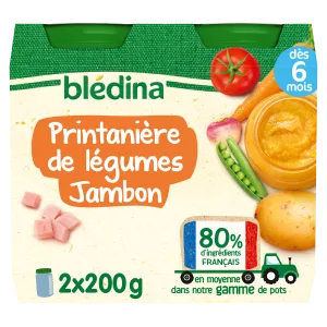 小春婴儿锅6个月火腿蔬菜2x200g - BLEDINA