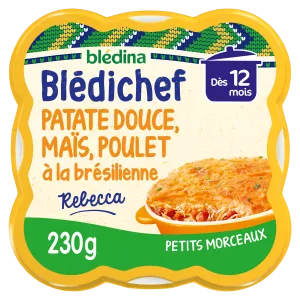 Blédichef Prato Baby a partir de 12 meses purê de batata doce milho e frango 230g - BLEDINA