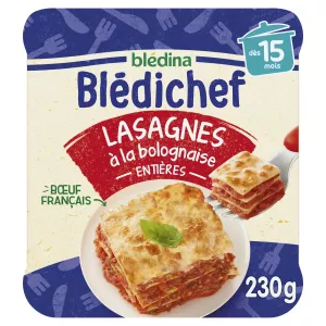 Blédichef Plates Lasagnes à la Bolognesse entero de 15 meses 230 g - BLEDINA