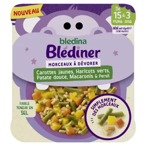 15个月宝宝菜片黄胡萝卜青豆红薯通心粉200g - BLEDINA