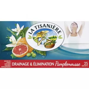 infusion drainage et élimination au pamplemousse x25 37,5g - LA TISANIÈRE