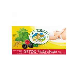 Chá de ervas detox frutas vermelhas x25 42g - LA TISANIÈRE
