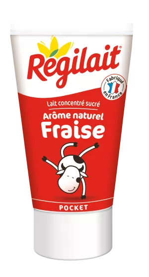 Leche Concentrada Azúcar Sabor Fresa 60g - REGILAIT