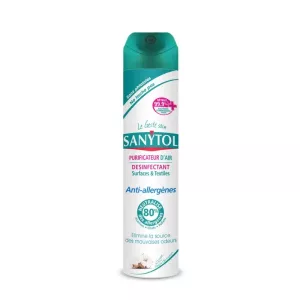 Purificateur d'air désinfectant surface et textiles fleur de coton 300ml - SANYTOL