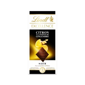 Excellence Limão Preto com Ponta de Gengibre Tablet 100 G - LINDT